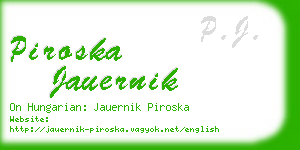 piroska jauernik business card